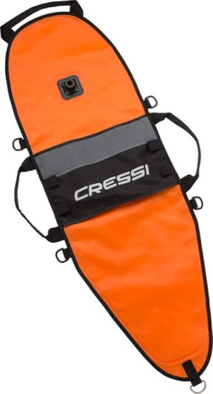 Inflatable Float Signal Board for Freediving, Scuba Diving, Dive Flag, Hi-Visibility Orange, Reflective Strip, D-Rings - 图片 2