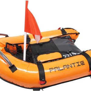 Scuba Diving Inflatable Gangway Float Boat with Dive Flag & Air Pump, Orange