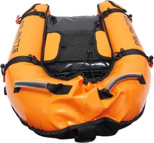 Scuba Diving Inflatable Gangway Float Boat with Dive Flag & Air Pump, Orange - 图片 4