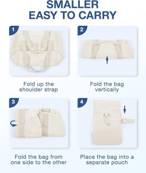 Tote Bag for Women, Tote Shoulder Bag with Laptop Compartment and Zipper Handbag for Travel, Work - 图片 2