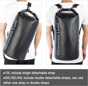 Waterproof Duffel Bag Heavy Duty Water Proof Motorcycle Bag Roll Top Dry Travel Bag with Large Storage Space for Traveling, Camping, Kayaking, Fishing, Rafting, Boating,Gym - 图片 5
